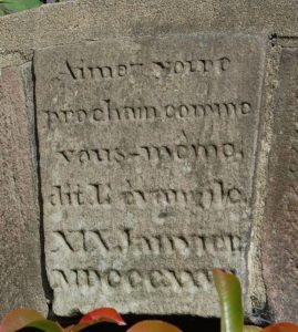 Photo of stone inscription