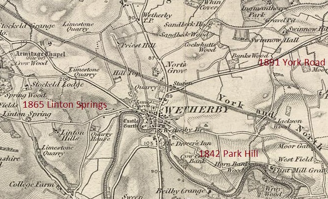 Map showing the sites of the races