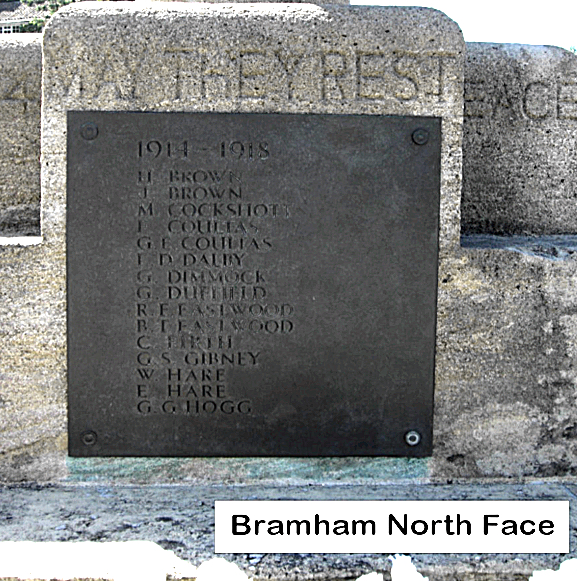 Bramham War Memorial WW2 Detail 2