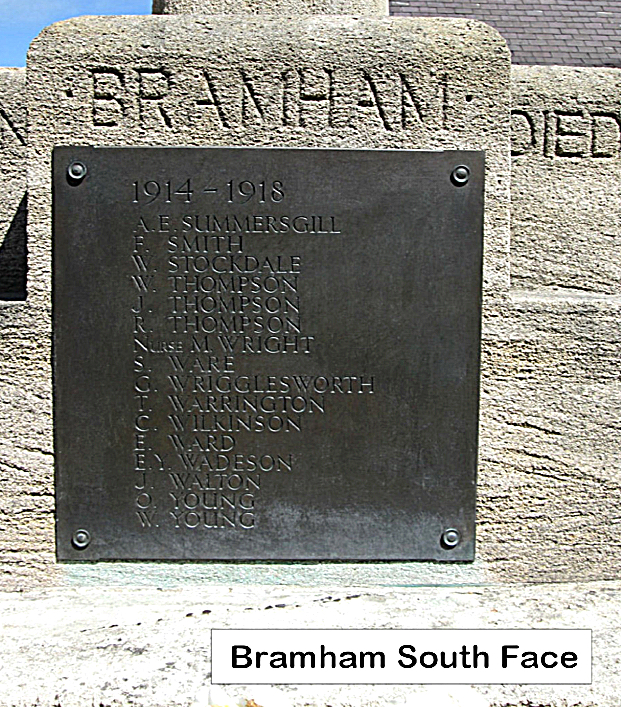 Bramham War Memorial WW1 Detail 1