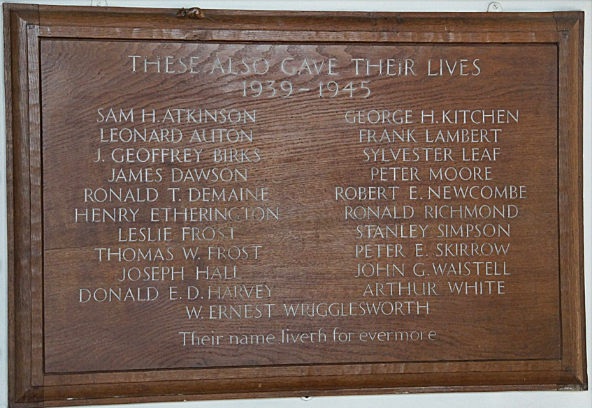 Wetherby Church Roll of Honour WW2