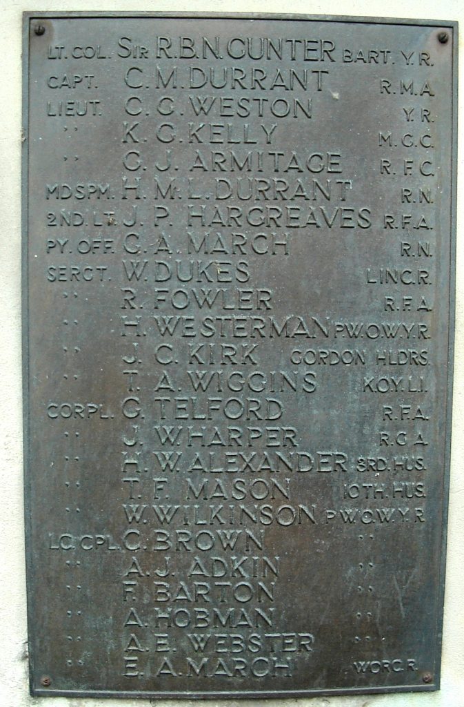 Wetherby Bridge Cenotaph detail 1